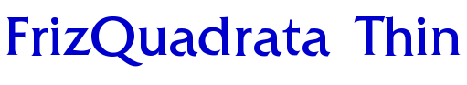 FrizQuadrata Thin шрифт
